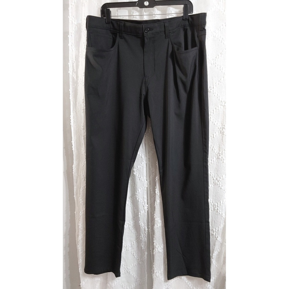 Jack Nicklaus Mens Black Performance Golf Pants Active Flex Waistband 38x30
